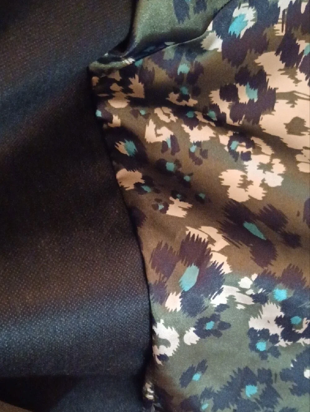 Women's Olive Green Button-Down Shirt with Attached Jacket - Picture 3 of 9